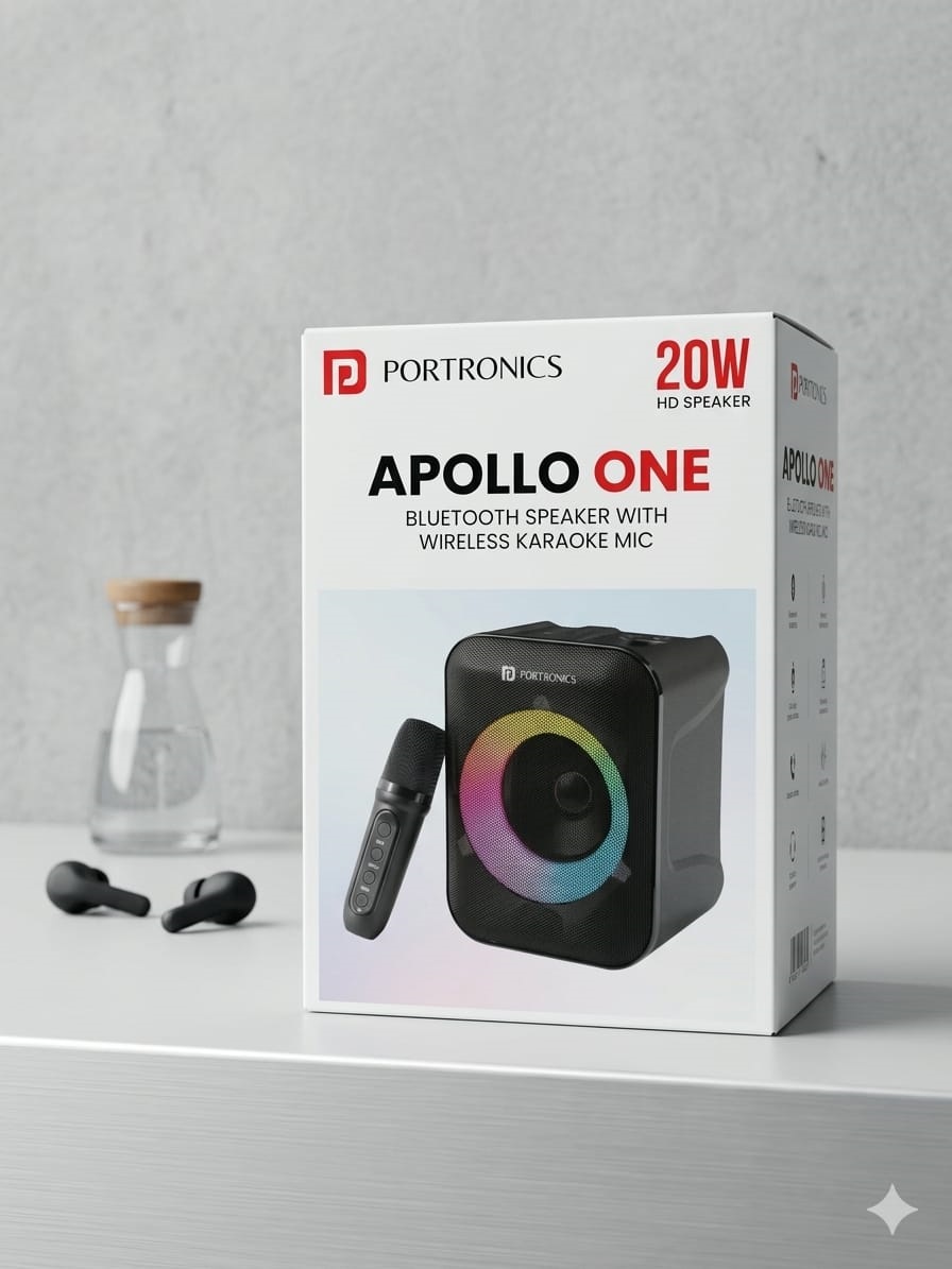 PORTRONICS, APOLLO ONE Bluetooth Party Speaker With Wireless Karaoke MIC