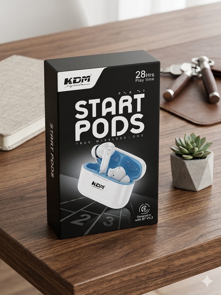 KDM-W3 START PODS Wireless Earbuds With Silicone Cover