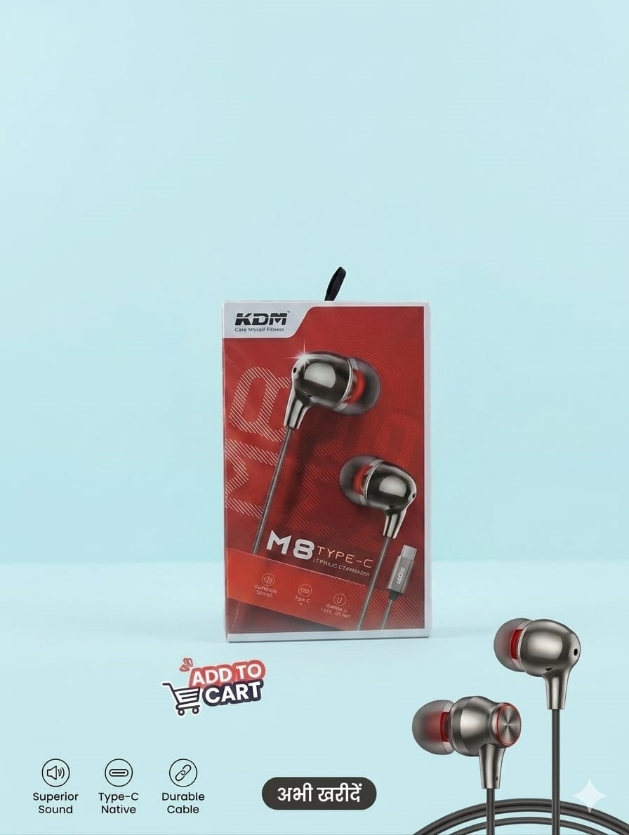 KDM M8 Type-C Wired Earphone