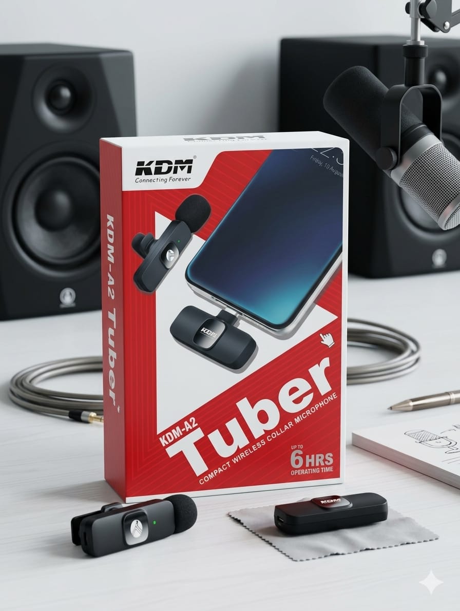 KDM-A2 Tuber Microphone 6Hrs Play Time
