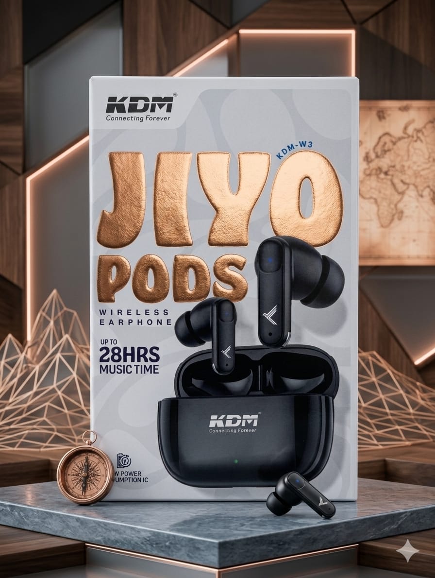 KDM JIYO PODS Wireless Earbuds 28Hrs Music Time