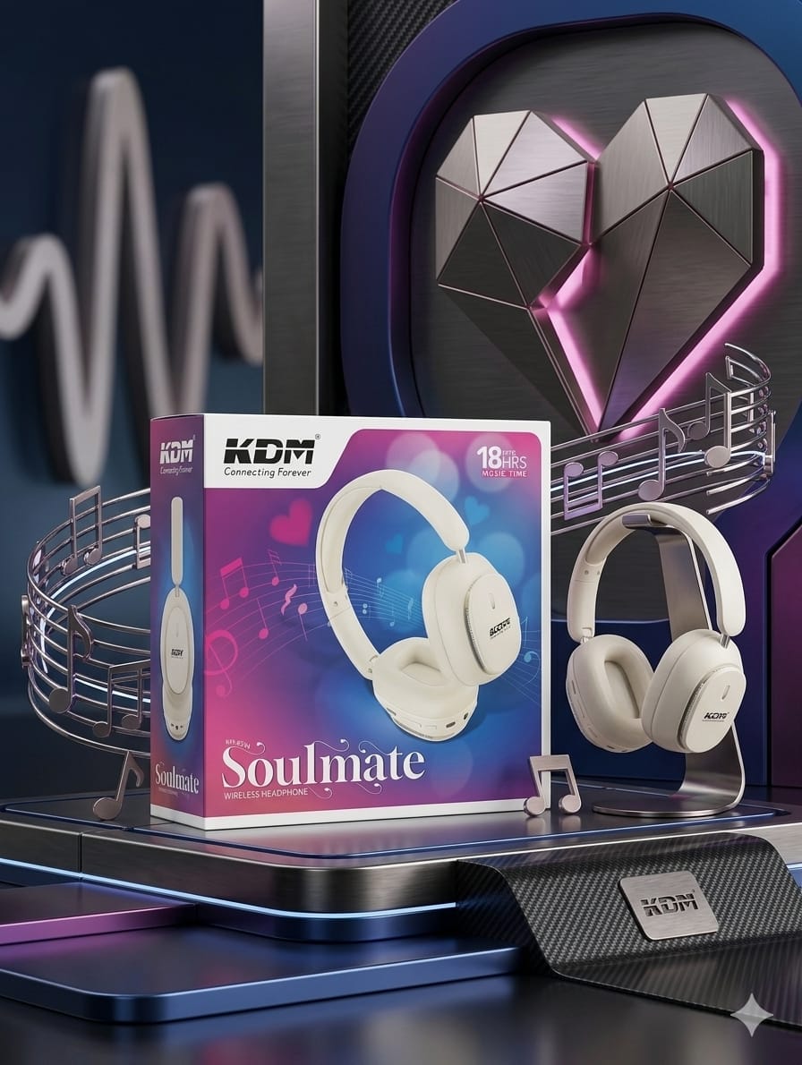 KDM Bluetooth Wireless Headphone 18Hrs Music Time