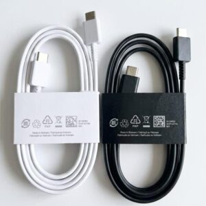 SAMSUNG Original USB-C To USB-C Super-Fast Charging (White & Black Pack)