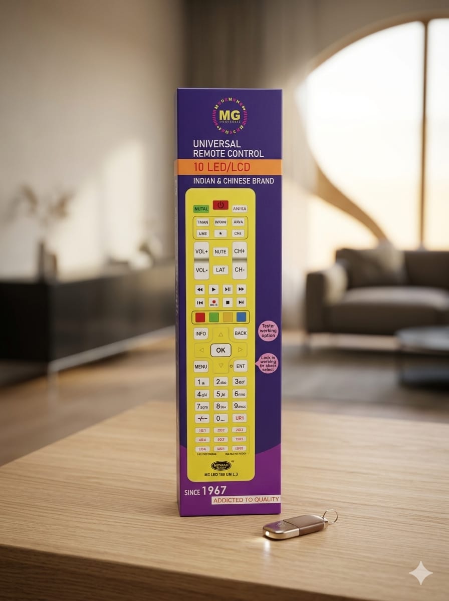 MG Universal TV Remote Control For LED/LCD Smart TV (Yellow)