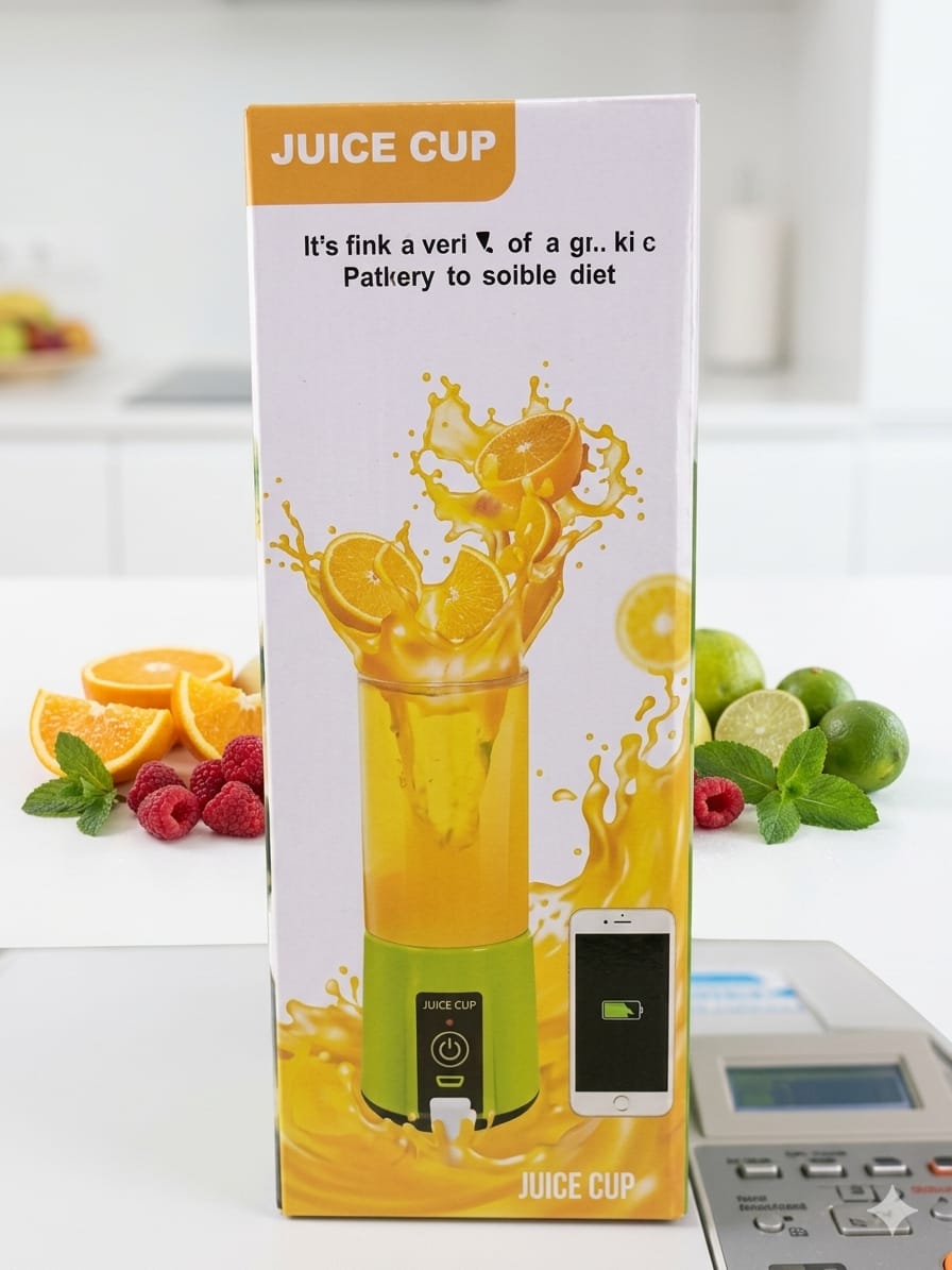 Portable And Rechargeable Battery Juice Blender (Blue)