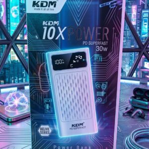 KDM 10X Power PD Super-Fast 30W Power Bank 12000mAh