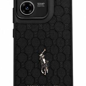 Premium Stylish Textured Finish Designer Printed Mobile Back Cover For Moto G37, G37 Power, Black